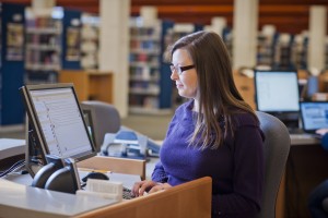 Librarian Assists Patron via Chat Service