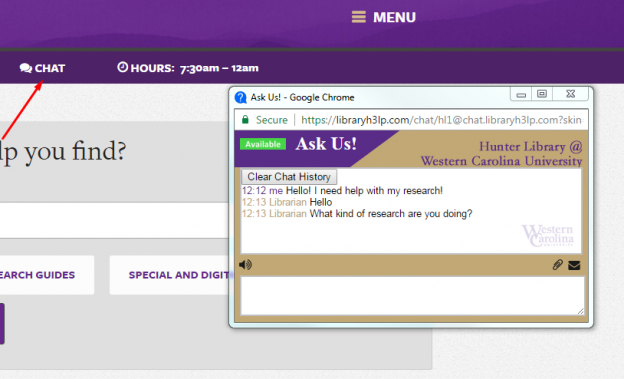 Ask a Librarian–Anytime!