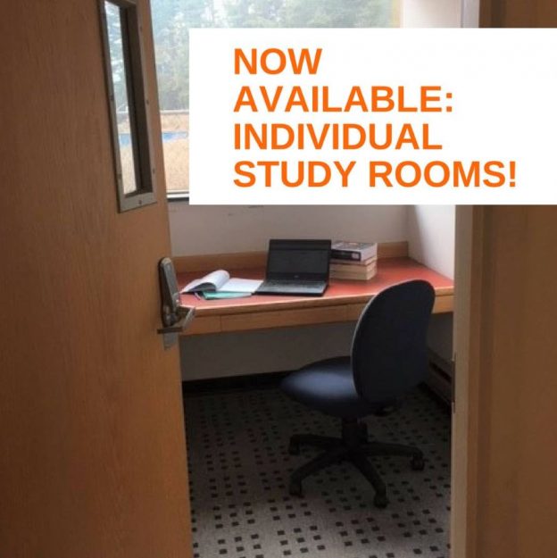 Individual Study Rooms Available